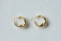 Lune Hammered Hoops