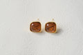 Cognac Amber Studs