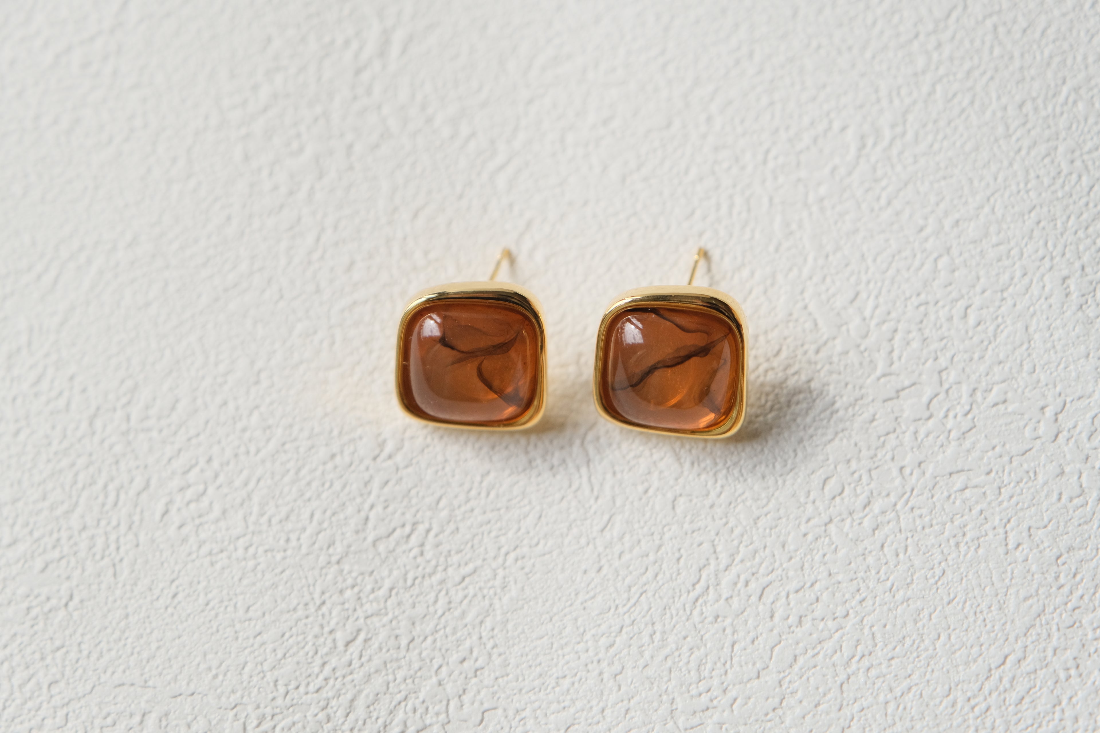 Cognac Amber Studs