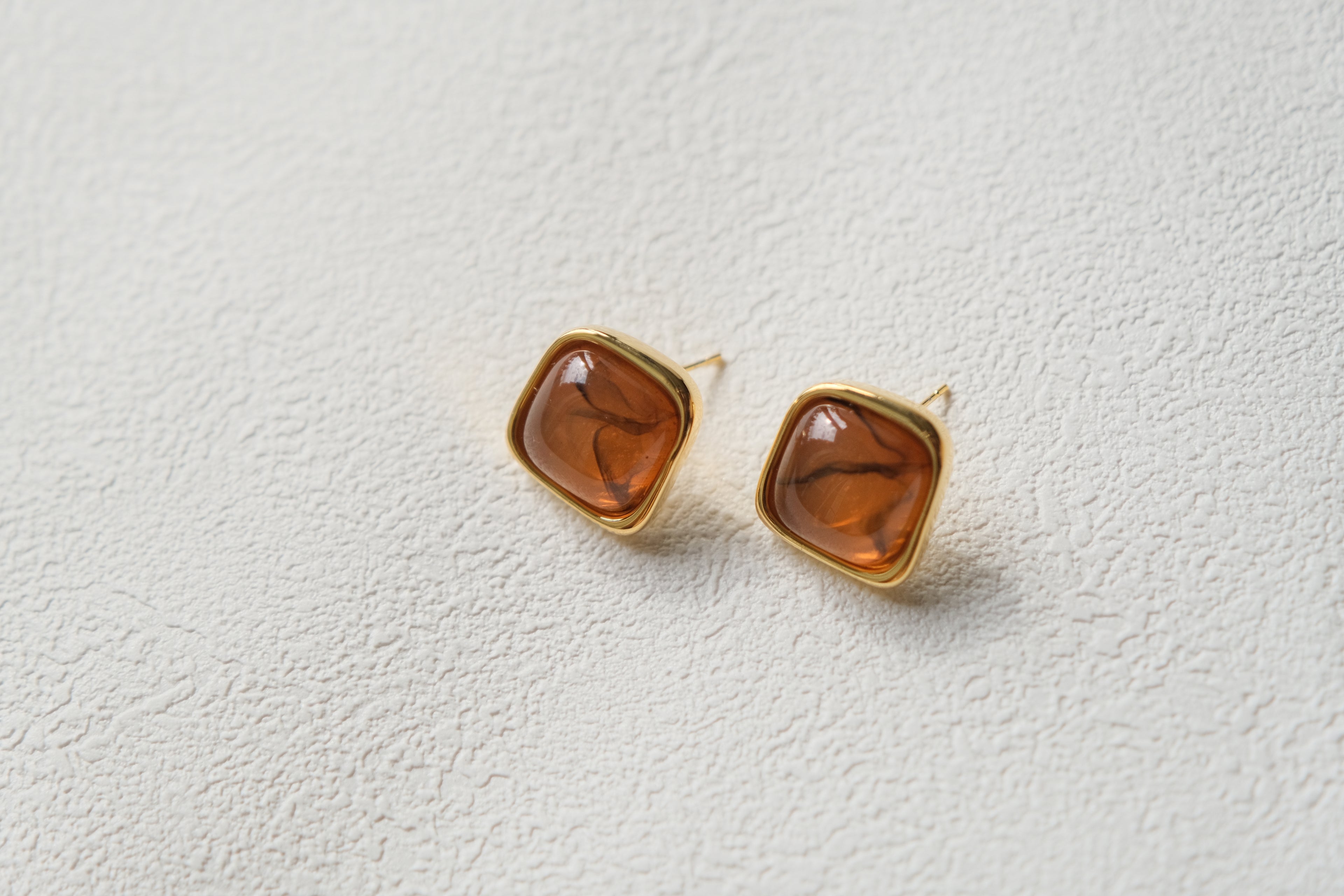 Cognac Amber Studs