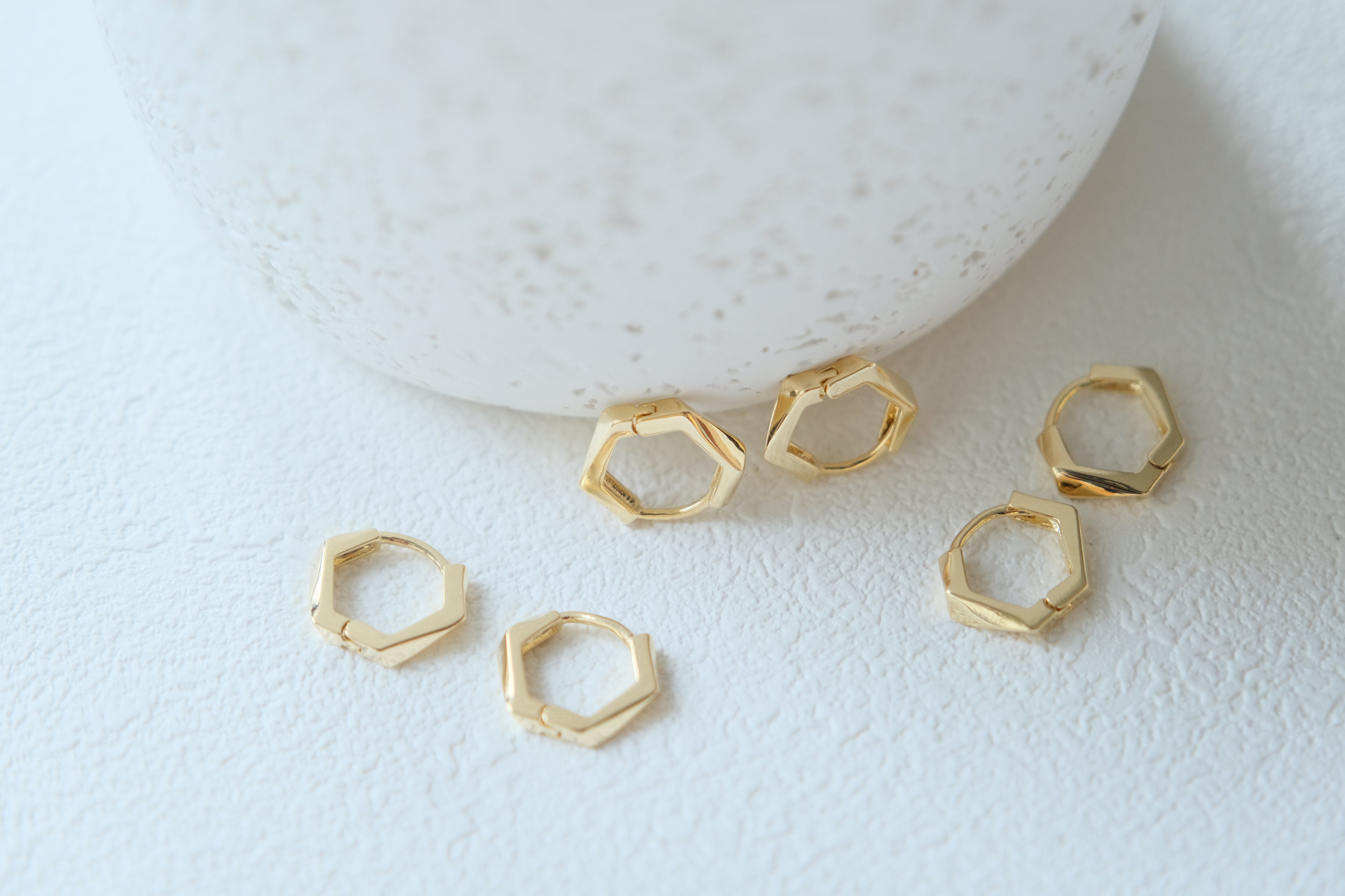 Hexagon Huggie Trio
